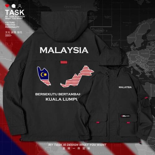 Malaysia Malaysian MYS men jacket hooded map nation flag top printed streetwear for men mens chaquetas hombre autumn clothes