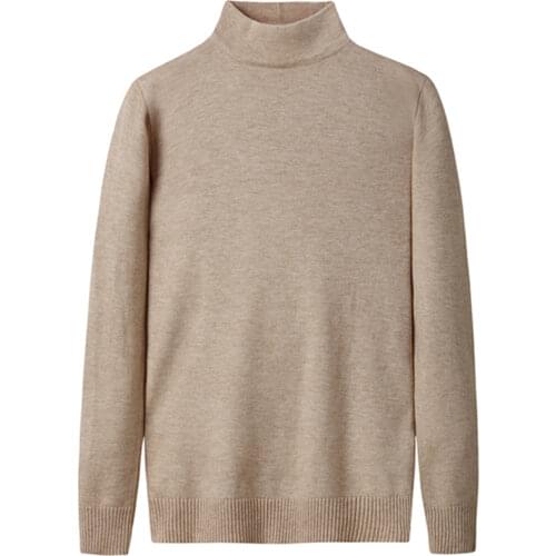 Mens Winter Cotton Knit Pullover Sweater / 2021 Casual Fashion Warm Boutique Slim O Neck Long Sleeve Bottoming Sweater M-2XL