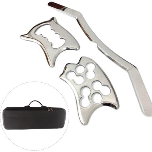 3 Set Stainless Steel Gua Sha Scraping Massage IASTM Tool Help Relieve Sore Muscles Great Tools Myofascial Release Kit Body Care