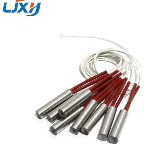 LJXH 2PCS 9.5mm 30~70mm AC110V/220V/380V Single-End Heating Tube 80/120/150/180/200W Cartridge Heaters 304SUS Resistance Element