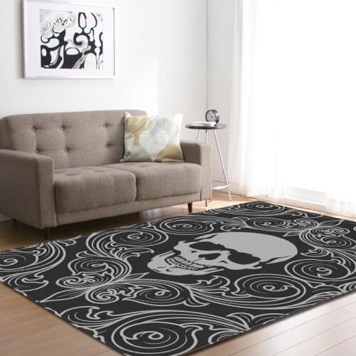 New Skulls Pattern Large Carpets for Living Room Bedroom decor Rug Skull 3D Printed Carpet Halloween Party Area Rug kitchen Mats