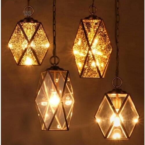 Single pendant light Vintage Retro made of glass all copper single head dining room bedroom balcon corridor zcl ZH FG999