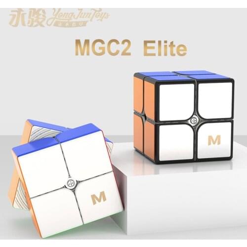 Original YJ MGC Elite 2x2 Yongjun MGC elite 2M Magic-Cube 50mm MGC2 Professional Magnetic 2x2x2 Cubos Magicos Speed Cube Puzzle