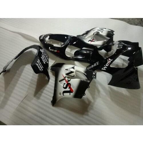 First-class Injection Fairing kit for KAWASAKI Ninja ZX9R 00 01 ZX 9R 2000 2001 zx 9r ABS White black Fairings set+gifts KJ18