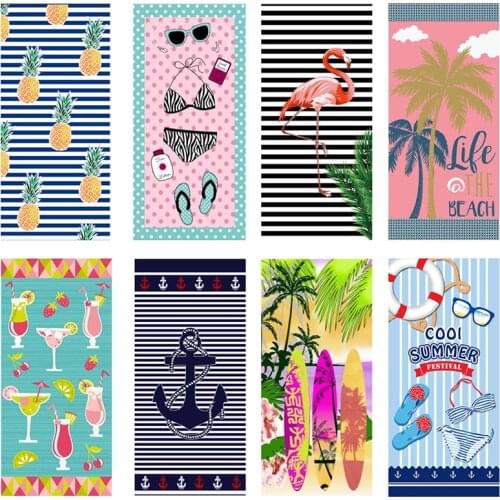 Beach Towel Microfiber Bath Towel Beach Towel Outdoor Water Sports Swimming Towel Printing Quick-Drying Beach Towel