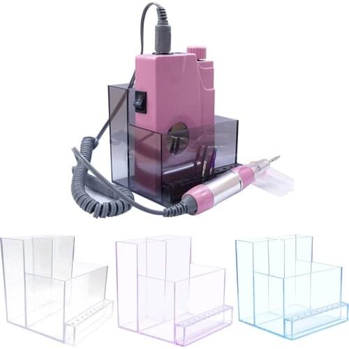Durable 3Row Nail Drill Bits Holder Organizer Manicure Box for Home Use