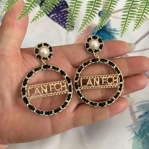 Statement Letter New Design Oorbellen Bohemian Handmade Crystal Pendant Earrings Ladies Party Gifts Wedding Bridal Accessories