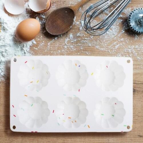 Cake Mold Silicone Baking Mold Six Hole Baking Mold for DIY Chocolate Dessert Donut Maker Kitchen Bakeware Tools