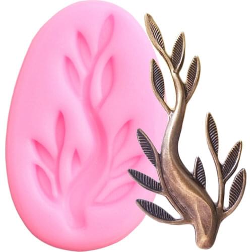 Tree Branch Silicone Molds DIY Leaf Pendant Jewelry Polymer Resin Clay Mold Fondant Cake Decorating Tools Candy Chocolate Moulds