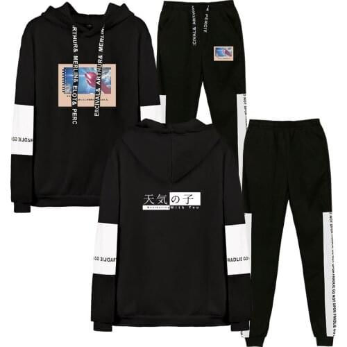 Men Clothing Set Sportswear Son of the weather Autumn New Hoodies Sporting Sets Mens Tracksuits Two Piece Hoodies+Pants Sets