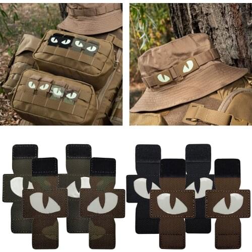 Cat Eyes Morale Tactical Patch Glow In Dark GITD Tag Applique New