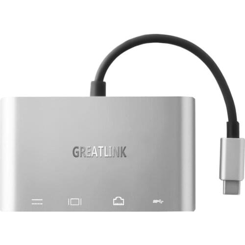 Type USB-C AUX Cable To RJ45 HDMI 1.4 Converter Type-C To HDMI 4K Adapter Thunderblot 3 RJ 45 Hub Dock Connector USB C Adaptor