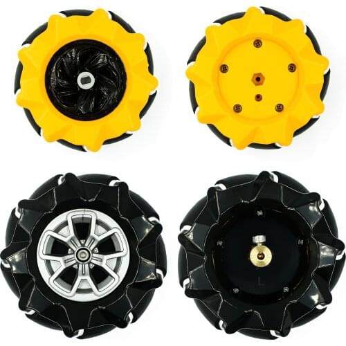 48/60/80/97mm High Hardness Plastic Mecanum Wheel Omni-directional Smart Robot Car with 6mm hubs
