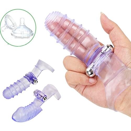 Finger Sleeve Vibrator G Point Shock Massage Clit Stimulate Female Masturbator Sex Toys For Couples Lesbian Orgasm Adult Product