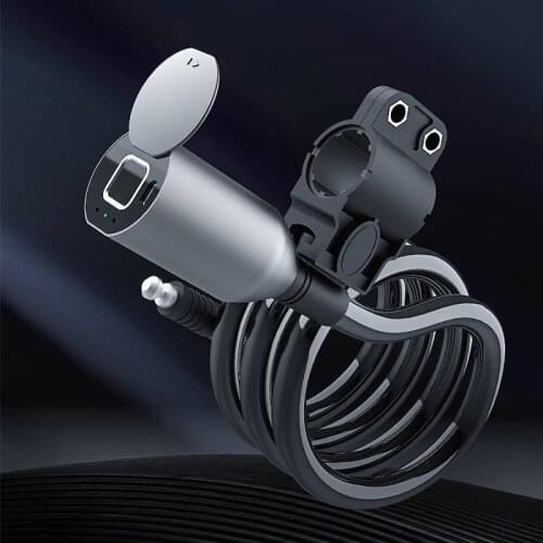 IP67 Waterproof Wireless BT Fingerprint Bike Lock Anti-Theft Rechargeable Bicycle Motorcycle Smart Fingerprint Cable Lock