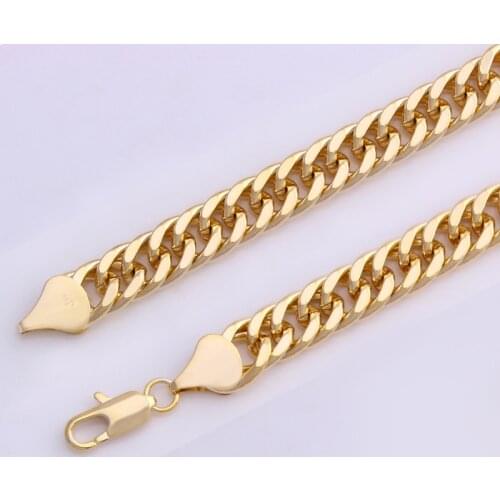 HIGH QUALITY 22 K 24 K Thai Baht Fine Gold Filled Plated Cuban/Curb Link Chain Necklace -China Lifetime Warranty