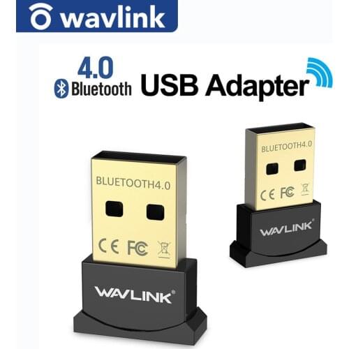 Wavlink Mini Usb Bluetooth Adapter V4.0 Dongle Low Energy USB Adapter Gold-Plated Plug &Play Micro Dongle for PC Laptop Desktop