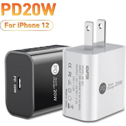 PD 20W USB C Charger For iPhone 12 Pro Max Type C PD 20W Fast Charging Portable Phone Charger For iPhone 11 Xiaomi Samsung