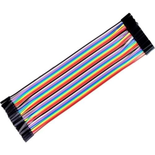 Factory 40pcs/Lot 20cm 2.54mm 1p-1p Pin Female To Female Color Breadboard Cable Jump Wire Jumper Duponent Line For Diy Toy Kit