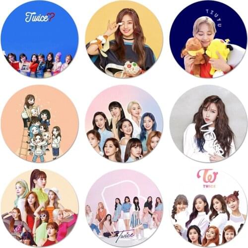 58mm Twice Mina Momo Kpop Icons Pins Badge Decoration Brooches Metal Badges For Backpack Decoration