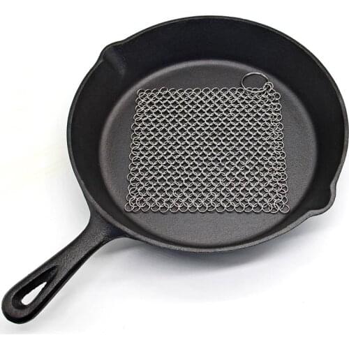 2020 1 Pcs Stainless Steel cleaning brush Finger Cast Iron Cleaner Chain Mail Palm Brush Scrubber Brush Kitchen Wash Tool