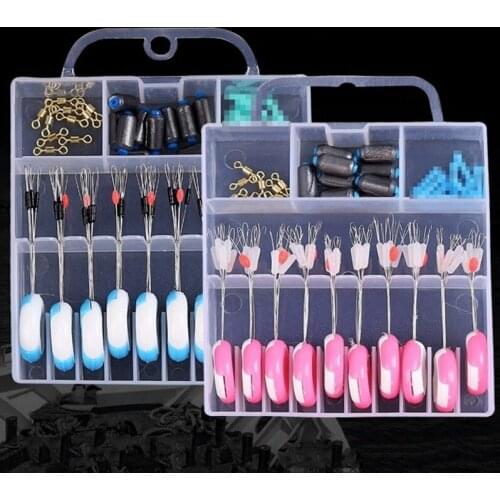 10pcs/set Silicone or Super Tight Fishing Space Beans Eight-character Ring Swivels Clip Connectors Fish Float Stopper Beans Kit