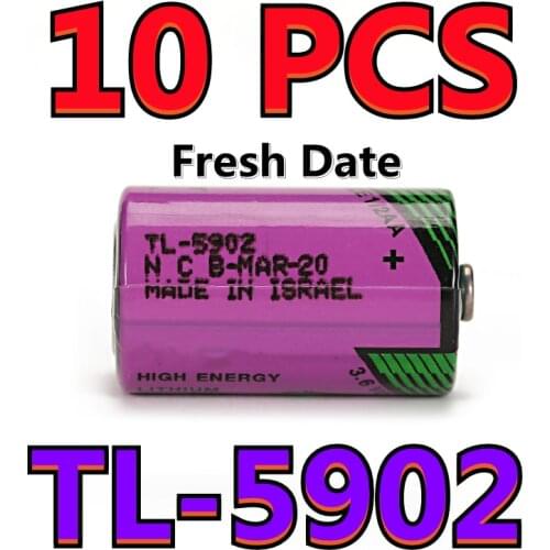 10PCS Original New For TADIRAN TL-5902 1/2AA ER14250 Lithium Battery 3.6V 1200mah For S5 PLC CNC Machine Tools High Energy