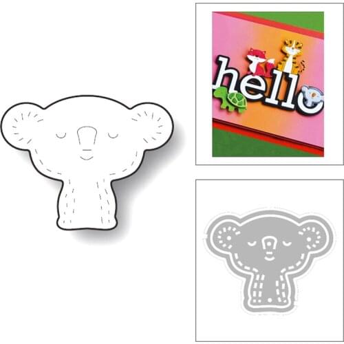 2020 New Lovely Animal Koala Sewing Thread Embossing Metal Cutting Dies For DIY Scrapbooking Album Greeting Card Making No Stamp