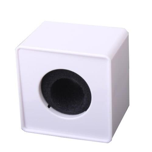 ABS Injection Molding Square Microphone Station Logo -White