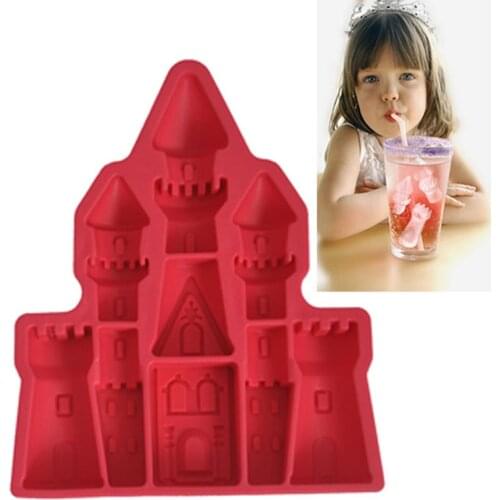Free shipping castle cooking tool fondant Shaped baking DIY Cake Sugar Silicone Craft Fondant Mold Tray candymold