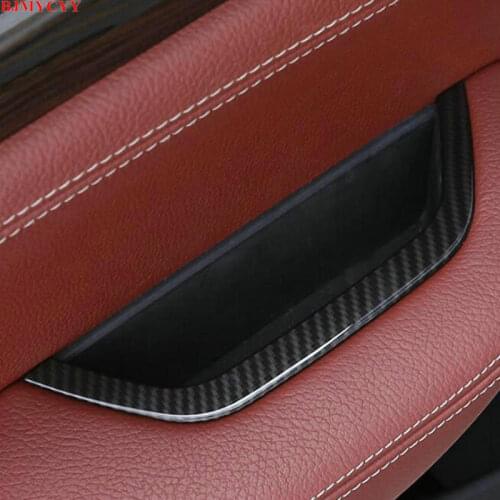 BJMYCYY Car door storage box carbon fiber decorative sequins for BMW X3 X4 2011-2016
