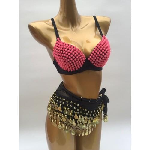 Rave bra with acrylic spike bra for carnival, EDC, EDM #BRA19011