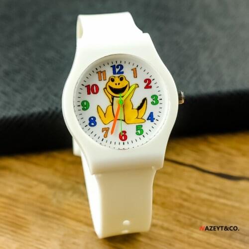 Promotion unisex quartz watch middle student boys girls soft silicone strap clock children cartoon dinosaur dial jelly watch