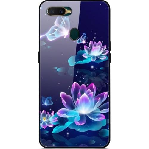 For OPPO A7 Phone Case Tempered Glass Case Phone Cover Fitness Back Bumper Series 1