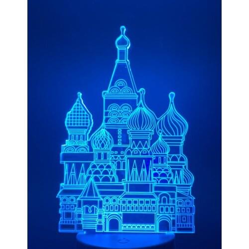 Baby Girl Room Decor Nightlight Desk Lamp Cartoon Beautiful Cinderella Castle Touch Sensor Switch 3d Illusion Led Night Light