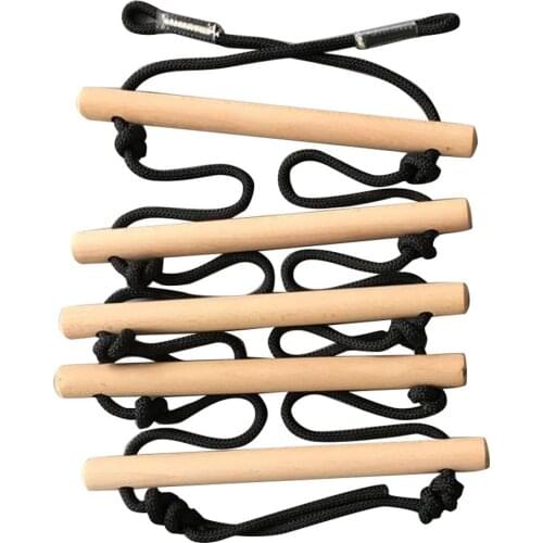 Childrens Outdoor Climbing Ladder Swing Wooden Rope Ladder Children Climbing Toy Safe Sports Rope Swing