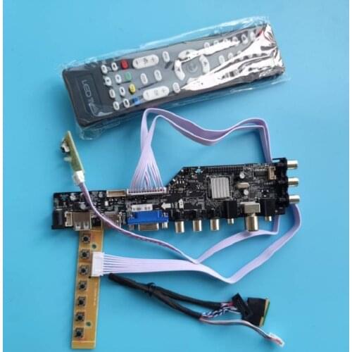 Kit for LP156WH4(TL)(N2) 1366X768 15.6" 40pin LVDS Controller board LED 3363 digital TV VGA USB HDMI AV DVB-T signal