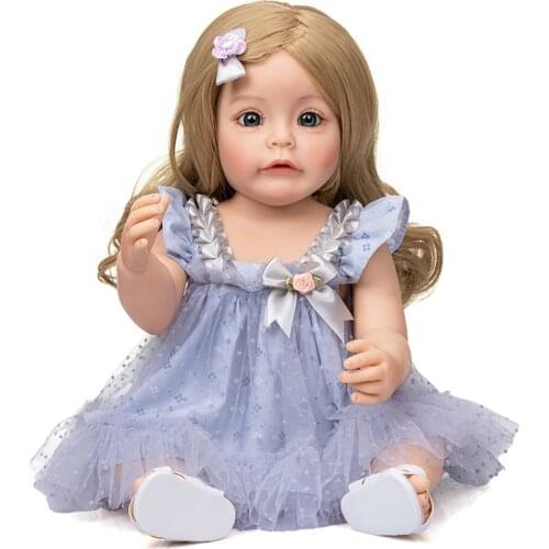 55cm Full Silicone Reborn Baby Girl Popular Toddler Sue-Sue Waterproof Reborn Dolls Toys for Girl