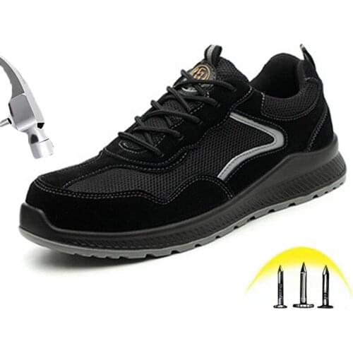 Indestructible Safety Shoes with Steel toe cap for Men Puncture Proof Protective Shoes Insulated Breathable Deodorant Work Shoes