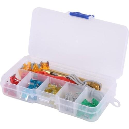 VODOOL 60Pcs Car Micro Fuse Assortment Kit 5A 10A 15A 20A 25A 30A Auto Blade Fuses With Test Pen Clip For Car Motorcycle Boat