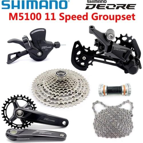 SHIMANO DEORE M5100 11 speed Groupset MTB Mountain Bike 11v Shifter lever Rear Derailleur Crankset Cassette Chain