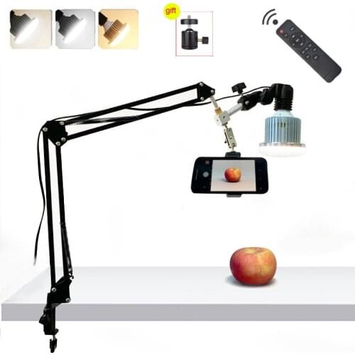 Desktop Photo Studio 35W LED Lamp Fill Light with Suspension Arm Bracket Stand Kits For Phone Photography Photo Video Shooting