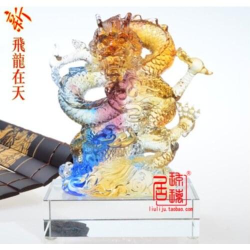 New dragon gift glass new dragon in the birthday gift glass ornaments