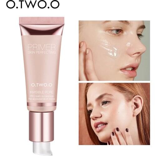 O.TWO.O Makeup Base Face Primer Gel Invisible Pore Light Oil-Free Makeup Finish No Creases Not Cakey Foundation Primer Cosmetic