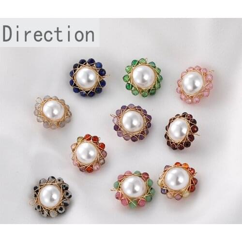 Customized rock crystal hand-wound sunflower 14k gold pendant diy earrings necklace jewelry handmade accessories materials