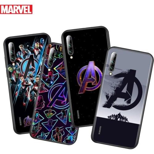Silicone Black TPU Cover Marvel Avengers Logo For Xiaomi Mi 11 11i 10i 10T 10 9T 9SE 8 Ultra Lite Pro 5G Phone Case