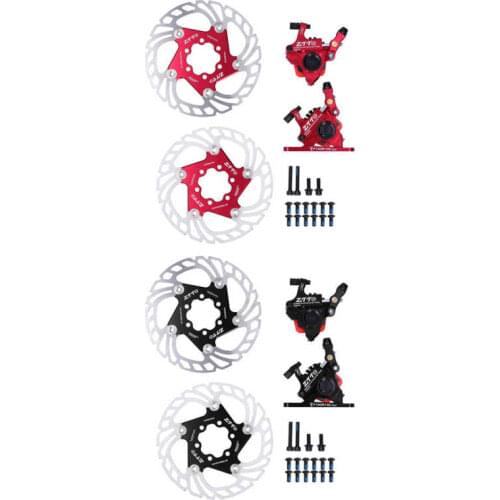 ZTTO Road Bike Line Pulling Hydraulic Disc Brake Calipers Set Double Side Braking Bicycle Oil Disc Brake Rotor Replacement