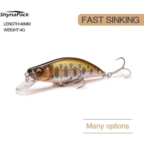 1Pcs High quality Sinking Crank New Fishing Lure 46mm 4g Minnow Bait Fishing decoys Wobblers for Sea Bass Crankbait Pesca Tackle