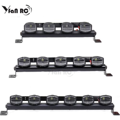 1pcs RC Roof Luggage LED Light Bar Kit for Trx-4 Trx4 Axial SCX10 90046 D90 RC Rock Crawler Truck Body Shell Roof Lights