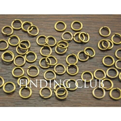 1000 pcs 6mm Anitque Bronze plated Open Jump ring Split Ring DIY Metal Bracelet Necklace Jewelry Findings